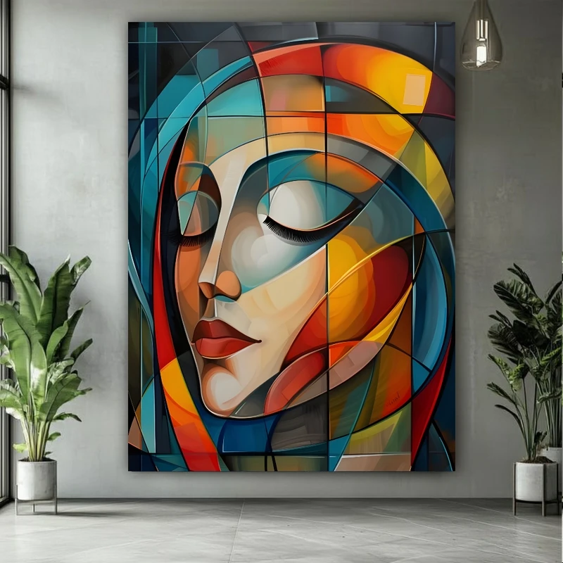 تابلو بوم طرح مخمل نقاشی مدل پرتره کد FP106289