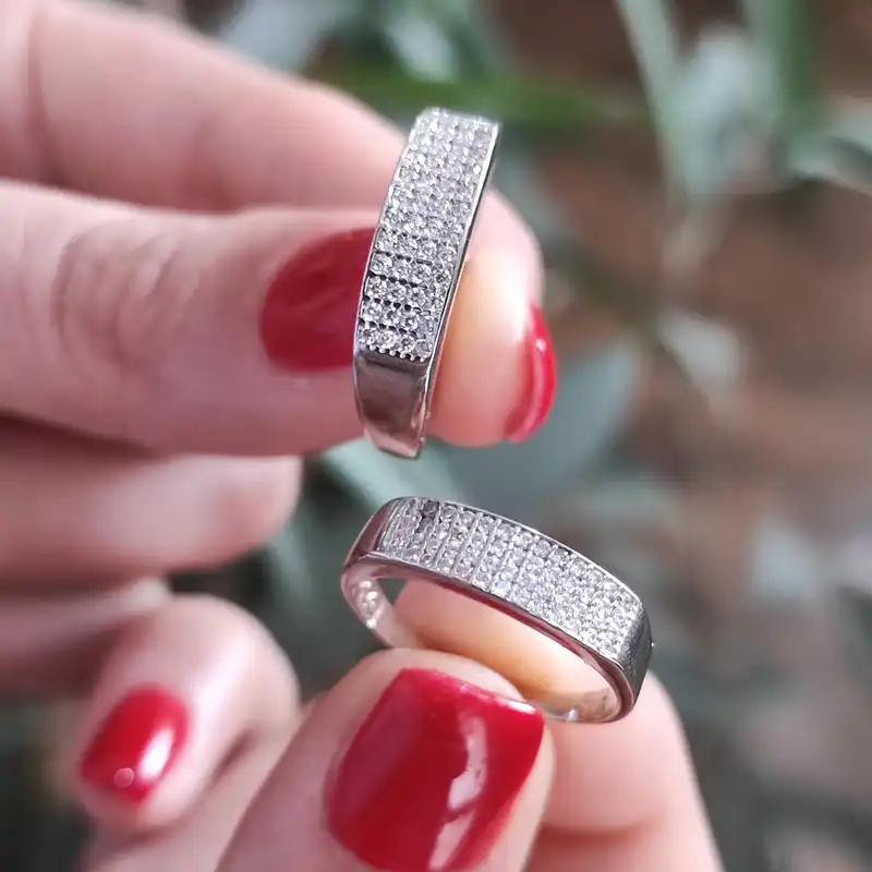 ست انگشتر نقره زنانه و مردانه مدلRS2061