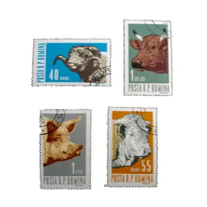 تمبر یادگاری مدل حیوانات کد bc-1543 مجموعه 4 عددی