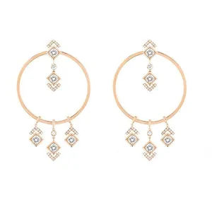 گوشواره طلا 18 عیار زنانه قیراط طرح دایره کد GH5953