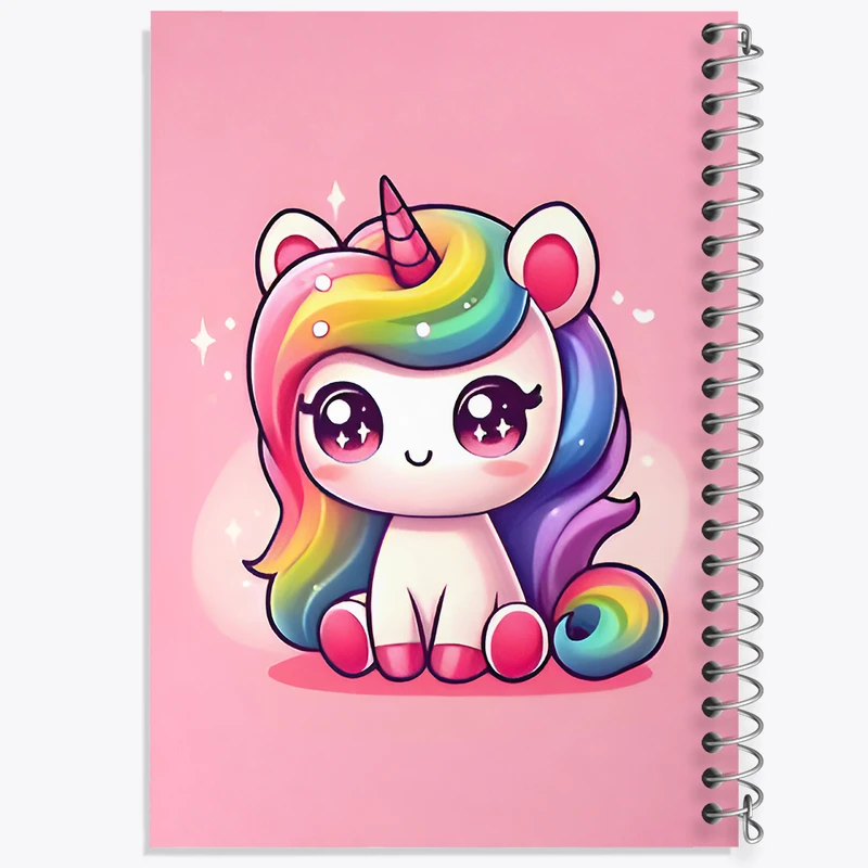 دفتر ژورنال نویسی 50 برگ خندالو مدل نقطه ای طرح اسب تک شاخ کد F7580