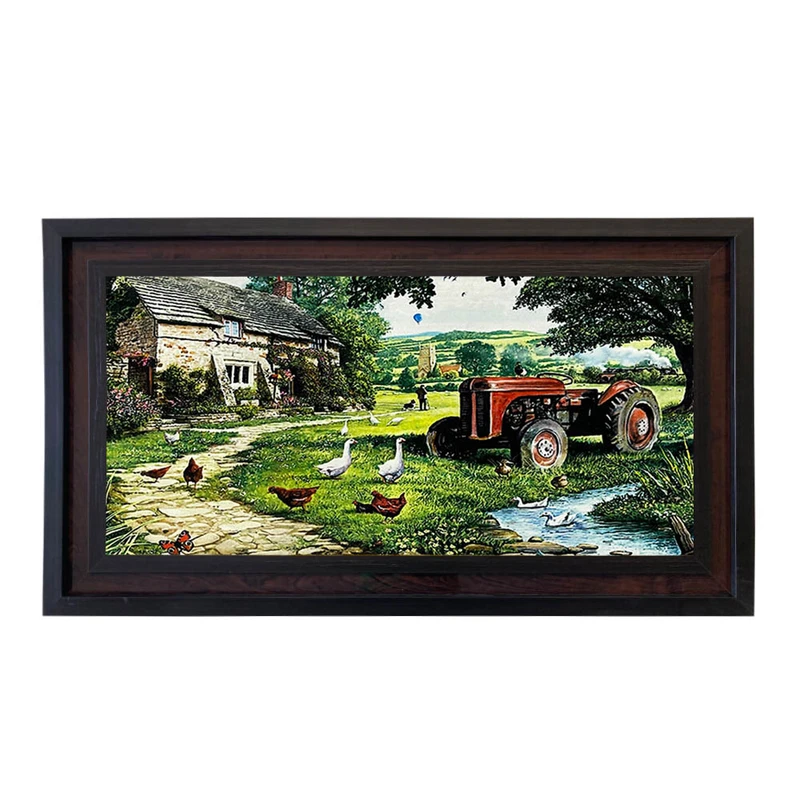 تابلو فرش ماشینی مدل روستا کد 8796