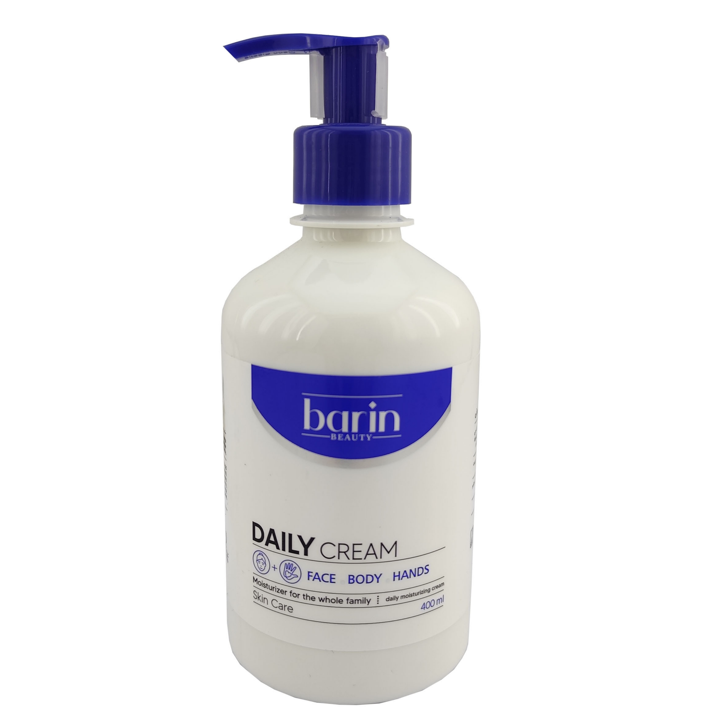 کرم مرطوب کننده بارین بیوتی مدل روزانه مناسب برای انواع پوست حجم 400 میلی لیتر