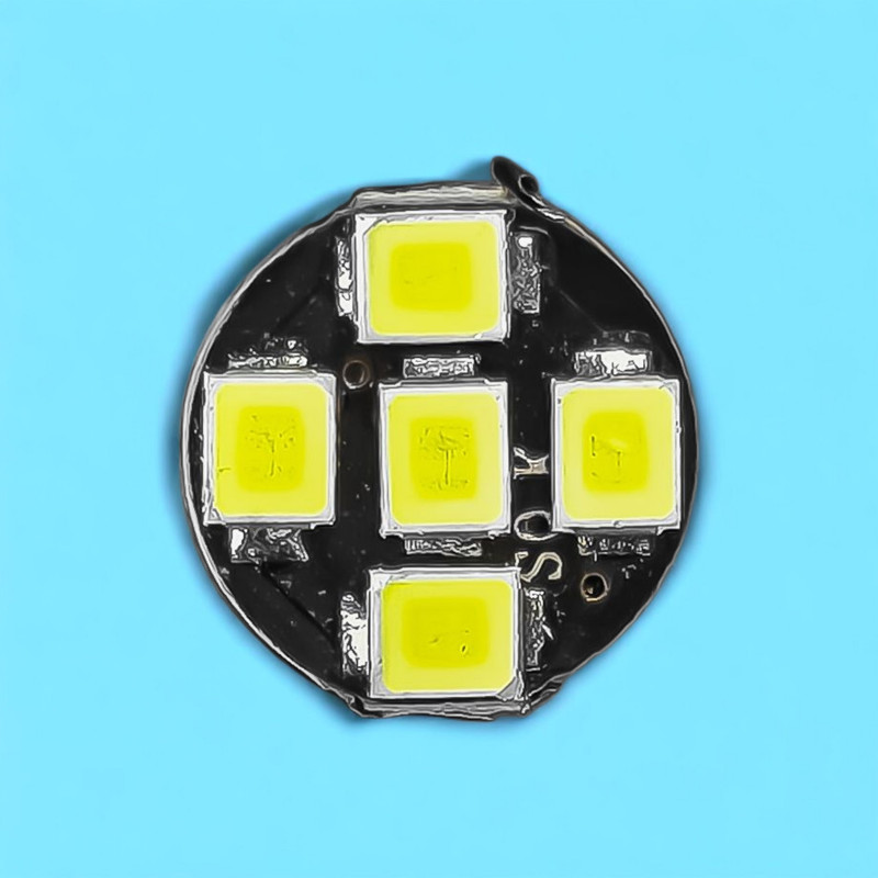 لامپ چراغ کوچک خودرو تک حالته کریتر مدل ۵ تایی یخی کد SMD پایه تک کنتاکت بسته ۲ عددی