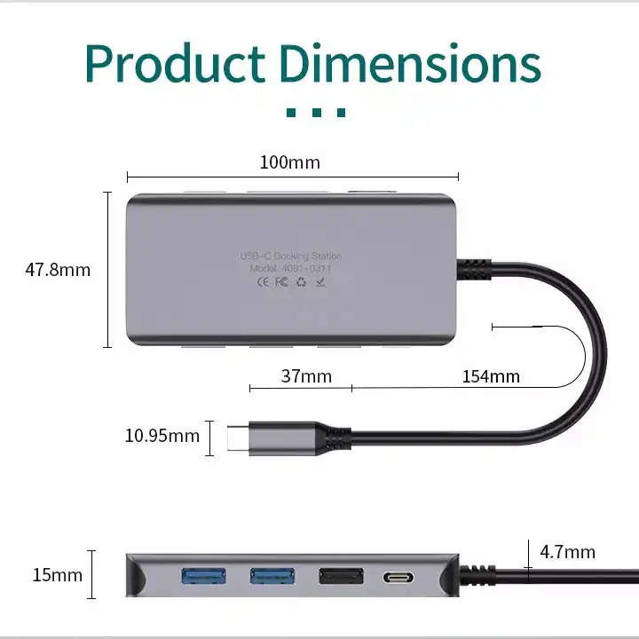 هاب 8 پورت USB-C یو اِل تی یونیت مدل 8in1