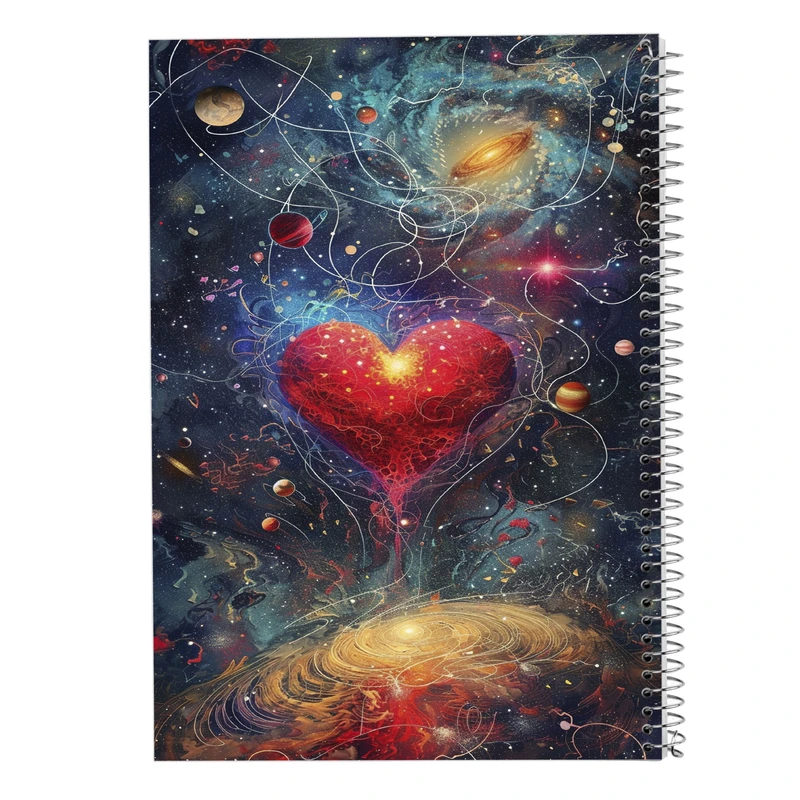 دفتر ژورنال نویسی 50 برگ مدوپد مدل نقطه ای طرح عاشقانه love کد DF14080