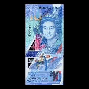 اسکناس تزئینی طرح جزایر کارائیب مدل 10 دلار پلیمری UNC