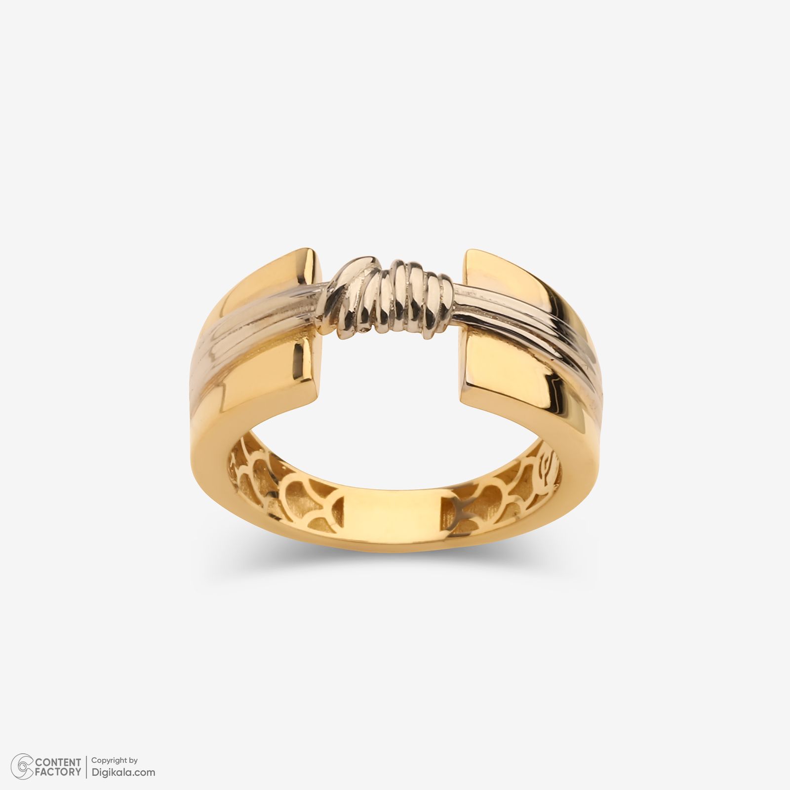 انگشتر طلا 18 عیار زنانه گلدم مدل R347011 سایز 56 -  - 4