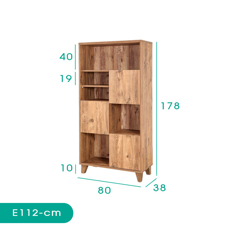 کتابخانه اسمردیس مدل E112 - MDF