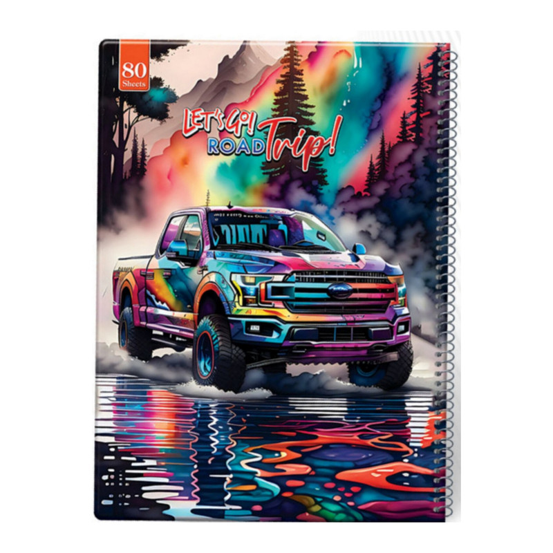 دفتر مشق 80 برگ مدل مجلد طرح ماشین کد 8022