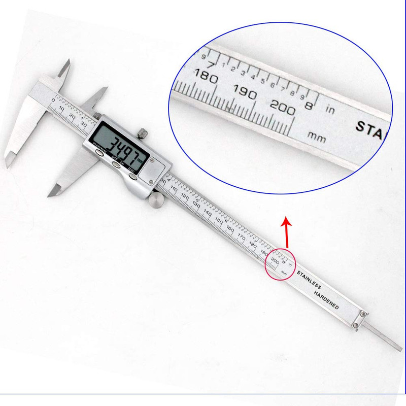 کولیس دیجیتال تمام فلزی سیلور مدل 150 گستره 0-150 میلیمتر