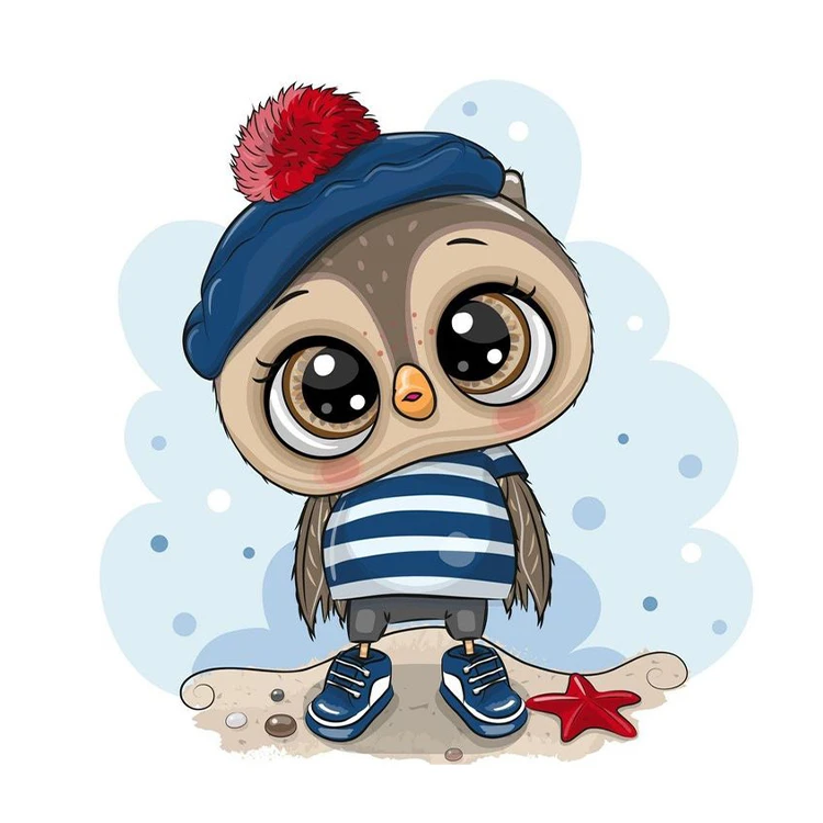 استیکر پارچه و لباس پاد آفرین مدل جغد کیوت کد 328 