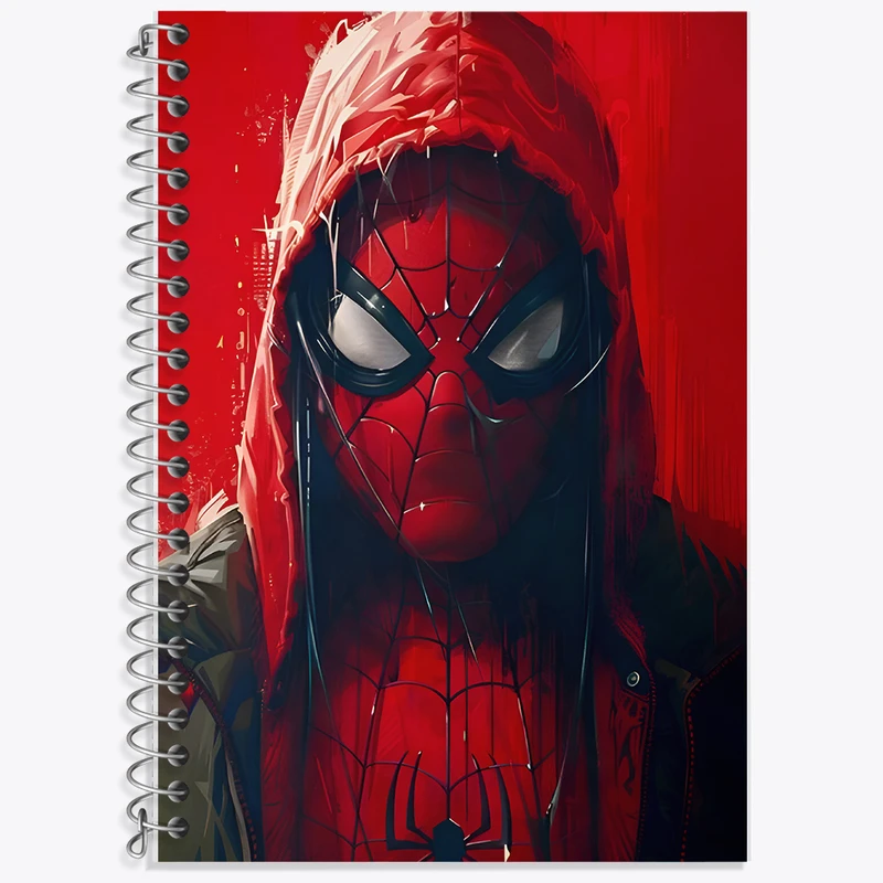 دفتر زبان 50 برگ خندالو مدل سه خط طرح مرد عنکبوتی (Spider Man) کد F6931