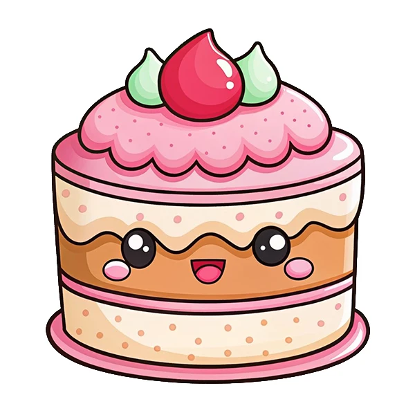 استیکر پارچه و لباس پاد آفرین طرح کارتونی کیک کد 5837