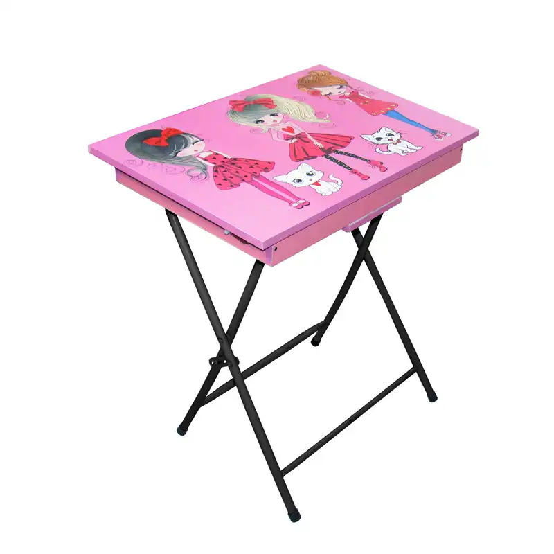 میز تحریر کودک میزیمو مدل دختر چکمه پوش کد 1014