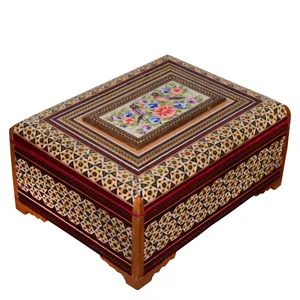 جعبه جواهرات خاتم کاری مدل فردوس کد 1624