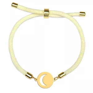 دستبند طلا 18 عیار دخترانه مدل ماه تو پر 630