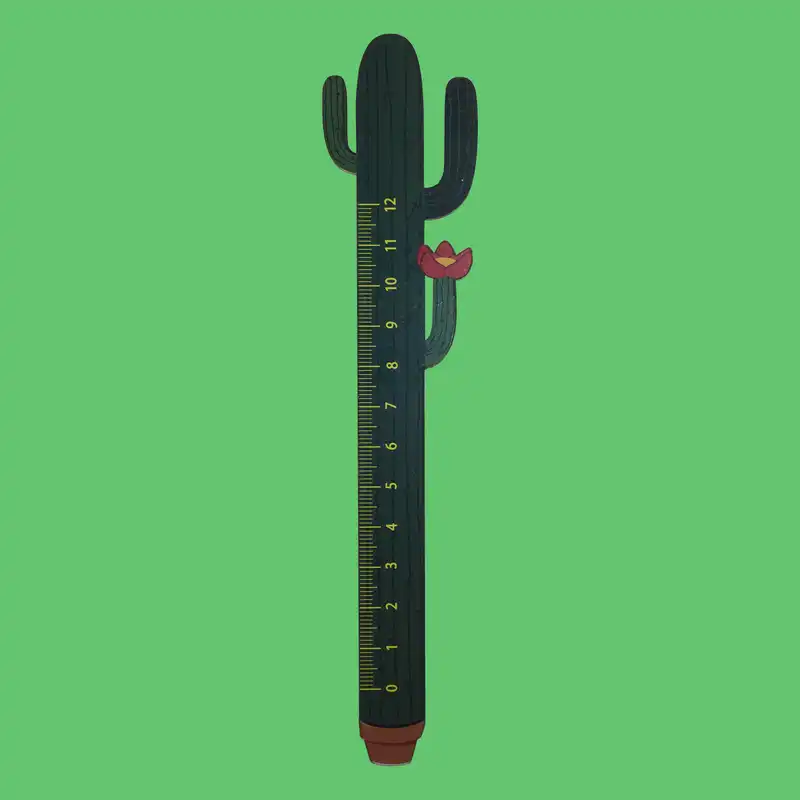 خط کش 12 سانتی متری طرح کاکتوس