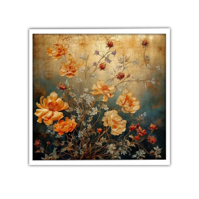 تابلو نوری بکلیت طرح گرافیگی گل مدل W-MID-19513