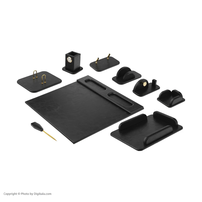 عکس شماره 2 : ست لوازم اداری رومیزی مدل آرین کد 0012 مجموعه 9 عددی