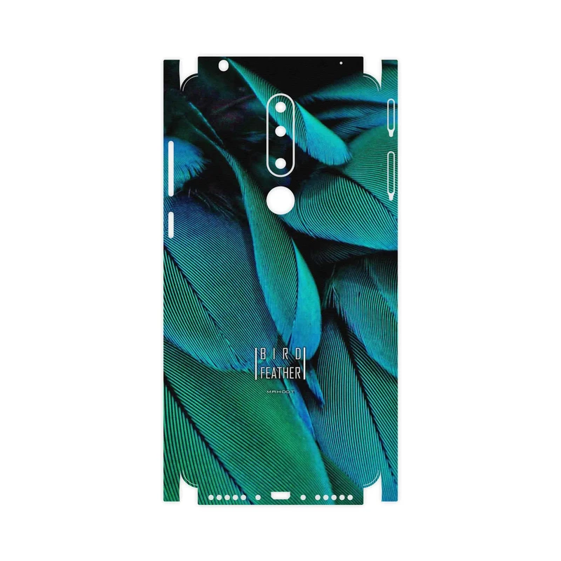 برچسب پوششی ماهوت مدل Green Feather-FullSkin مناسب برای گوشی موبایل نوکیا 3.1 Plus