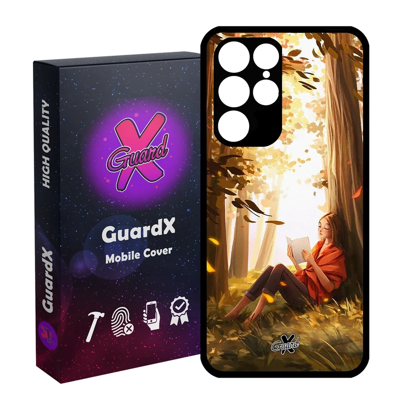 کاور گارد ایکس طرح دختر مدل Glass10276 مناسب برای گوشی موبایل سامسونگ Galaxy S22 Ultra