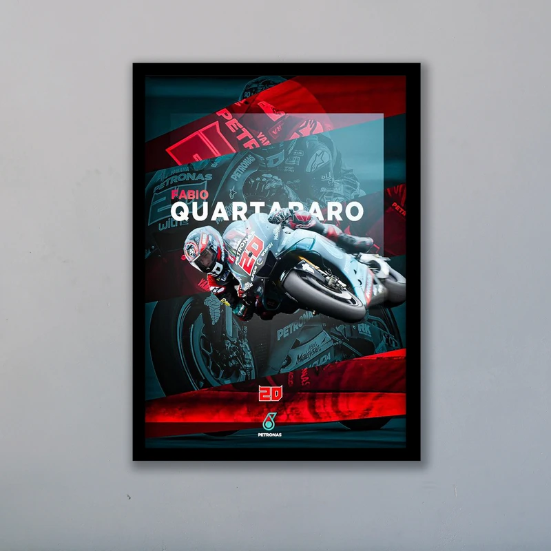 تابلو مدل موتوجی پی فابیو کوارتارارو Motogp کد LAG1028