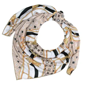 روسری زنانه مدل  ابریشم تابستانه طرح خاص دور دست دوز کد 9702