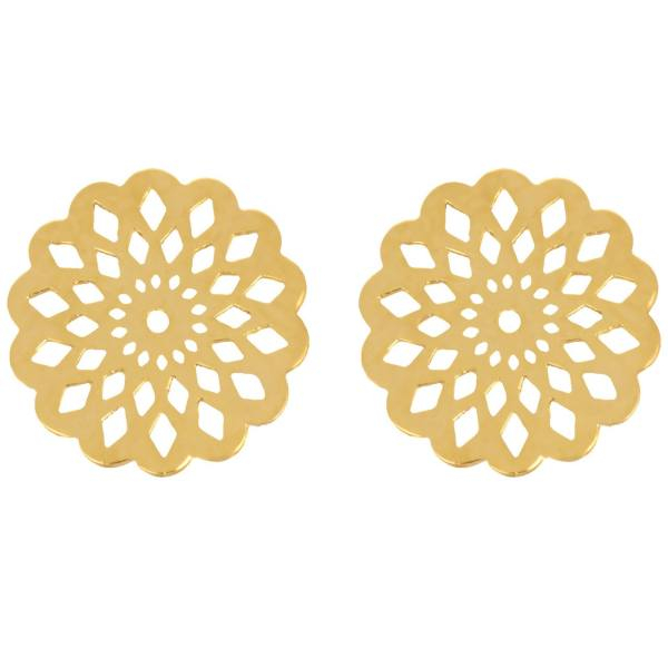 گوشواره طلا 18 عیار زنانه کانیار گالری کد GOA18