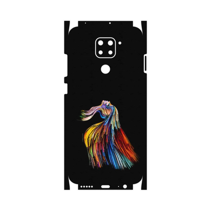 برچسب پوششی ماهوت مدل Rainbow Hair Digital Art-FullSkin مناسب برای گوشی موبایل شیائومی Redmi Note 9