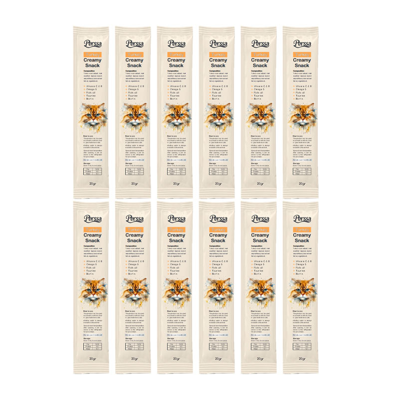 بستنی گربه پرسا مدل Trkey وزن 20 گرم بسته 12 عددی