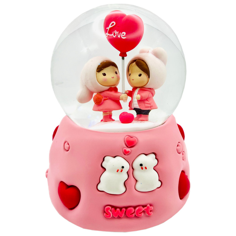 گوی موزیکال مدل پمپی مدیوم Sweet طرح عشق خرگوشی کد MPA16230.9