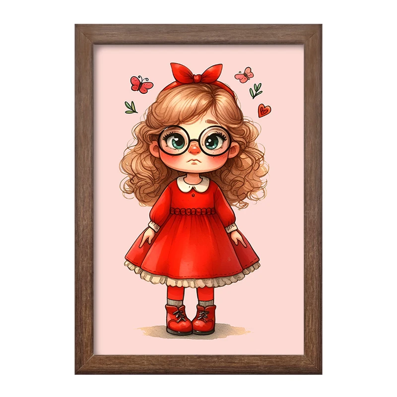 تابلو خندالو طرح دخترانه کیوت کد F5418