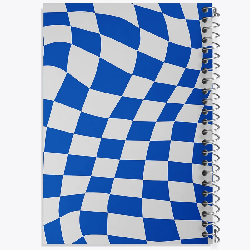 دفتر لیست خرید 50 برگ خندالو طرح چهارخونه آبی کد N2761