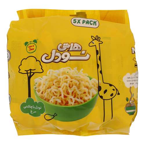 نودل با چاشنی مرغ هاتی نودل بسته 5 عددی