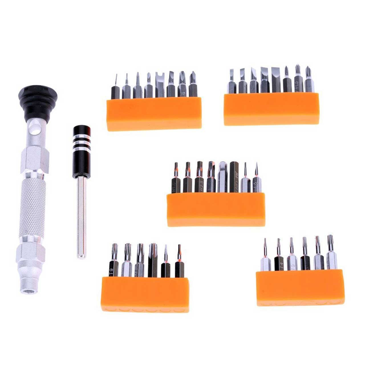 مجموعه 38 عددی پیچ گوشتی جک می مدل JM-8151 مجموعه 38 عددی پیچ گوشتی جک می مدل JM-8151
