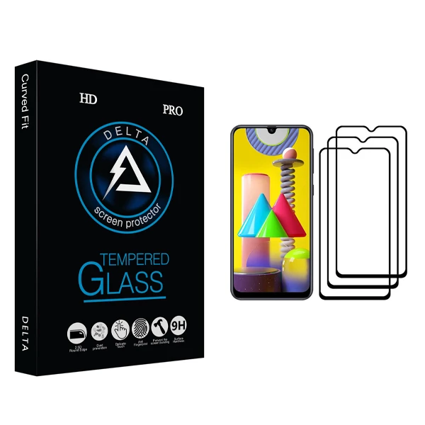 محافظ صفحه نمایش دلتا مدل HD مناسب برای گوشی موبایل سامسونگ Galaxy M31 Prime بسته سه عددی