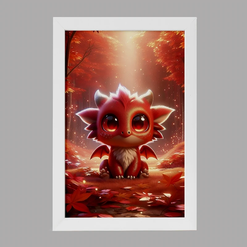 تابلو خندالو مدل اژدهای قرمز کیوت کد F7531