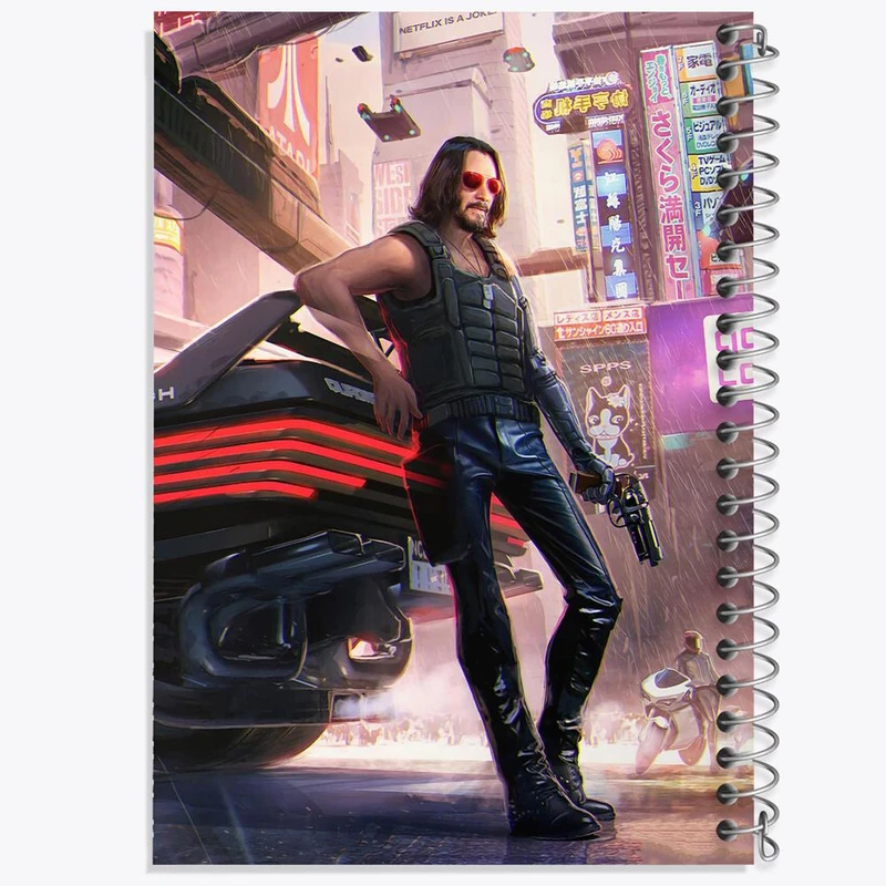 دفتر مشق 50 برگ خندالو مدل جانی سایبر پانک کد 30571