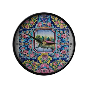 ساعت دیواری مدوپد طرح کاشی عمارتی مدل pod00436