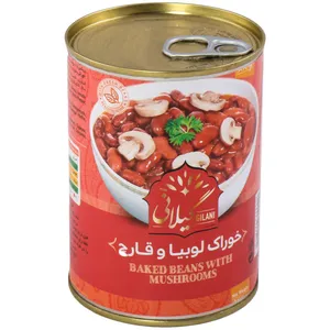 کنسرو لوبیا و قارچ گیلانی - 380 گرم