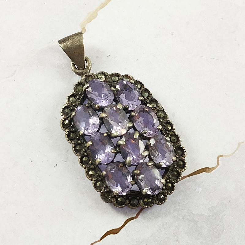 آویز گردنبند نقره زنانه سلین کالا مدل آمتیست کد 11 آویز گردنبند نقره زنانه سلین کالا مدل آمتیست کد 11