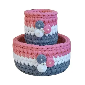 سبد قلاب بافی تریکو کد 5 مجموعه 2 عددی