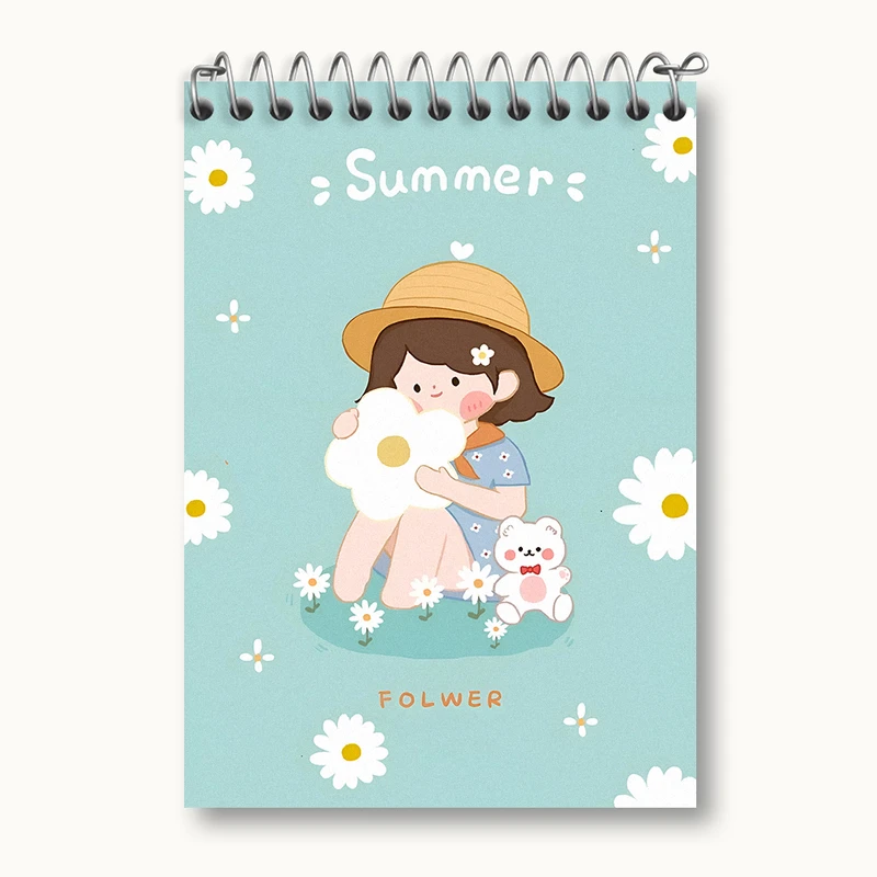 دفتر یادداشت 50 برگ خندالو طرح دخترانه کیوت کد N3972