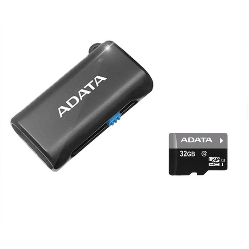 کارت حافظه microSDHC ای دیتا مدل Premier کلاس 10 استاندارد UHS-I U1 همراه با میکرو ریدر ظرفیت 32 گیگابایت
