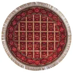 فرش ماشینی عرش طرح بیژن دایره زمینه قرمز
