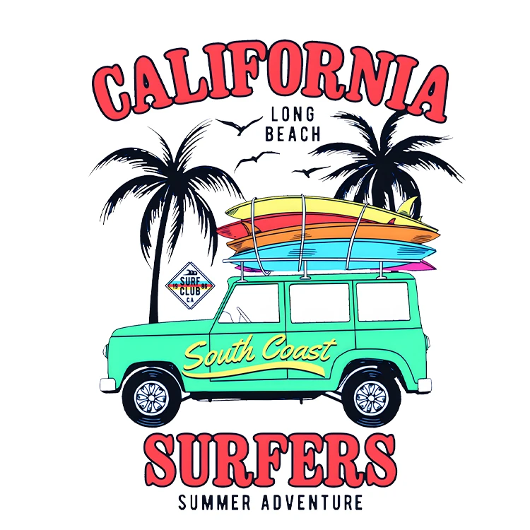 استیکر پارچه و لباس پاد آفرین مدل ساحل تابستانی کد S5354