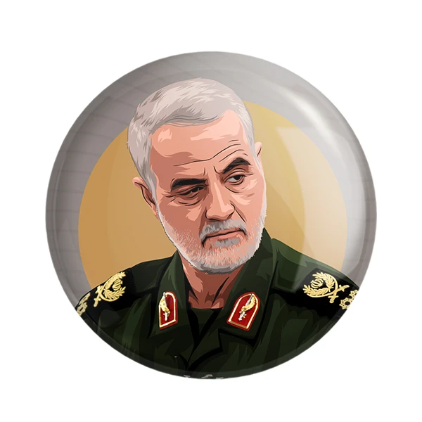 مگنت خندالو طرح سردار قاسم سلیمانی کد 12613