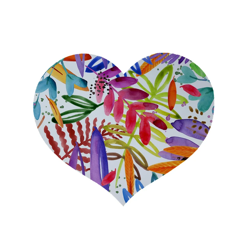 پادری مدل قلب طرح برگ کد 5607 سایز 90x90 سانتی متر 