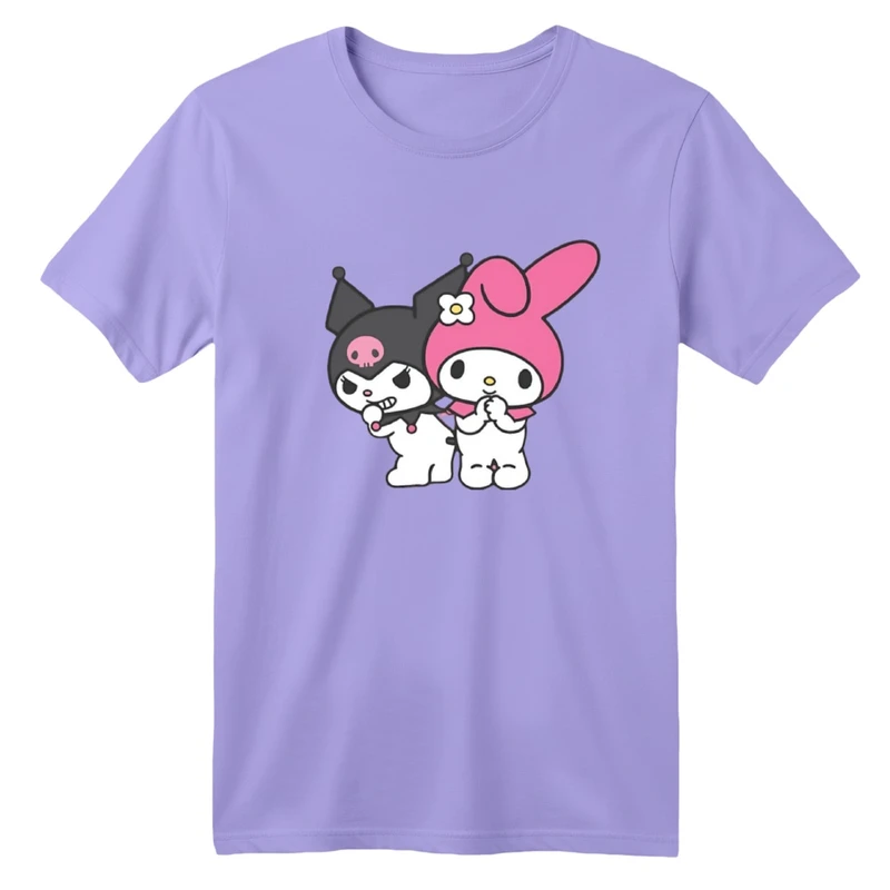 تی‌شرت آستین کوتاه لانگ یقه گرد بچگانه مدل ملودی و کرومی